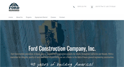 Desktop Screenshot of ford-construction.com
